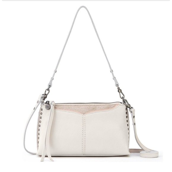 The Sak Handbags - The Sak Silverlake Leather Convertible Crossbody Bag Purse 3in1 Scotch Beige New